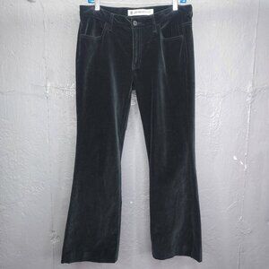 Gap Velour Jeans Women's Sz 8 Low Rise Bootcut Stretch Black Mid Rise Retro Y2K
